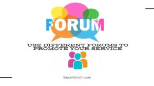 use forum for gig promotion 