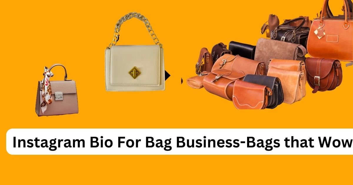 instagram bio for bag business