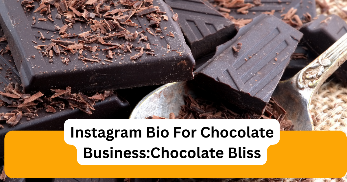 instagram bio for chocolate business