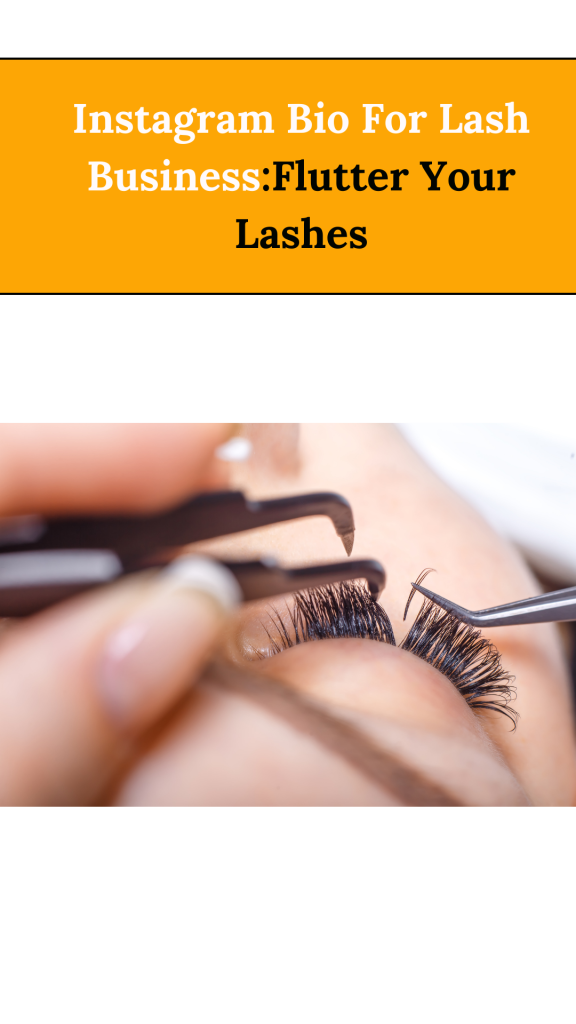 instagram bio for lash business