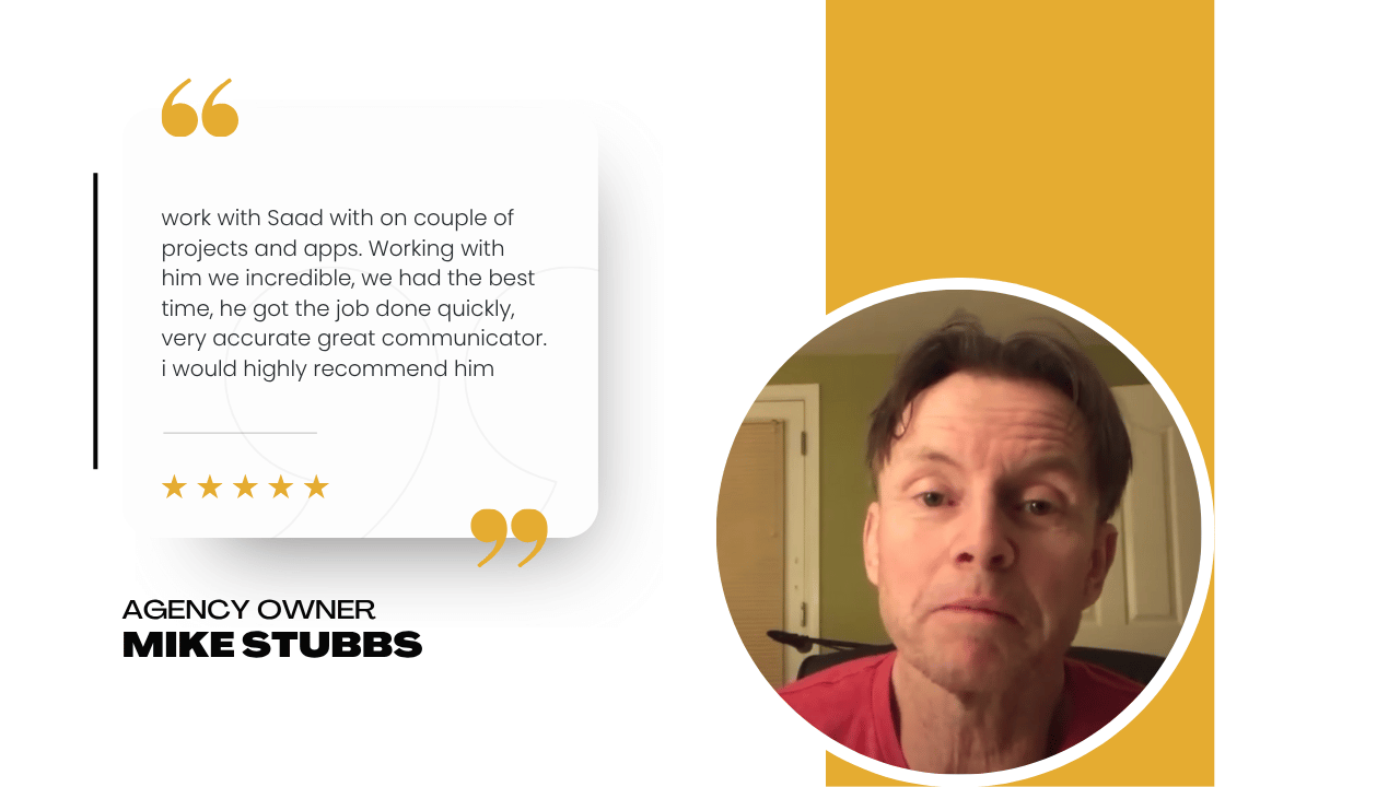 testimonial for saad from mike stubbs from usa